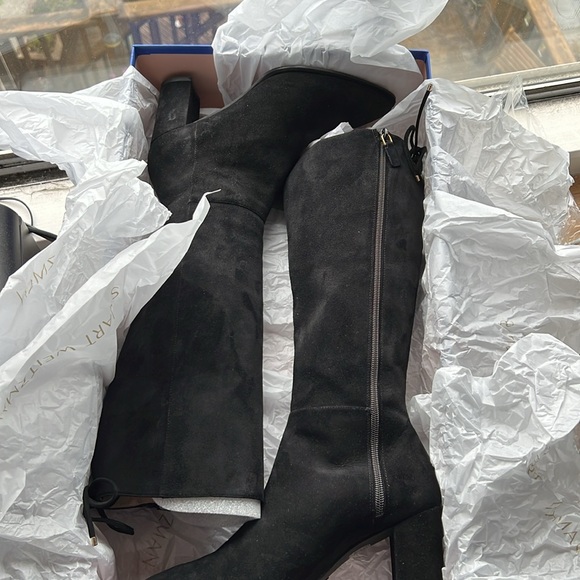 Stuart Weitzman Hettie Black Suede Boots NWT - Picture 12 of 14